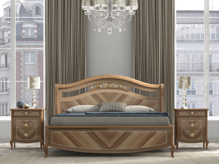 PRESTIGE 2 - Wooden double bed with high headboard _ CASA +39